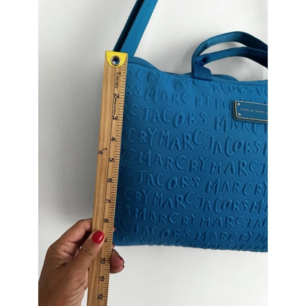 Marc Jacob's Blue Laptop Bag With Adjustable Strap